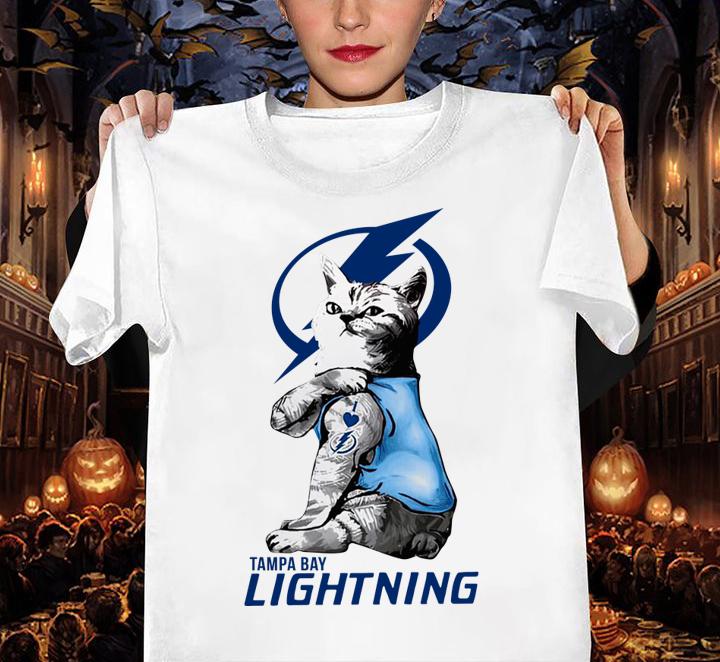 Cat tattoo Tampa Bay Lightning t-shirt woman shirt