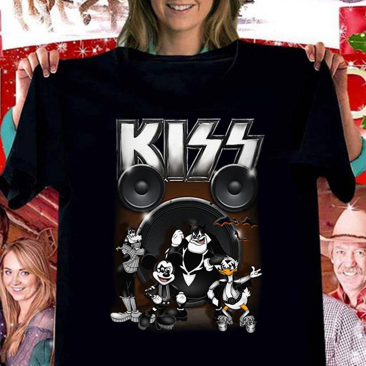 Kiss Mickey Mouse Donald Duck Goofy t-shirt woman shirt