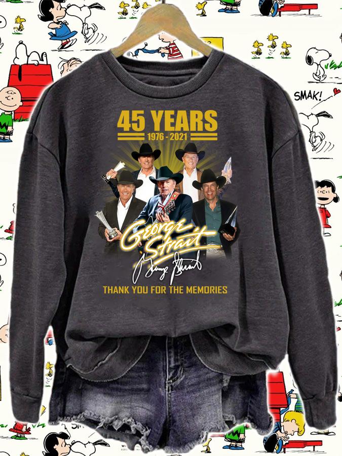 2021 George Strait 45 Years Signature Thank Memories t-shirt sweatshirt