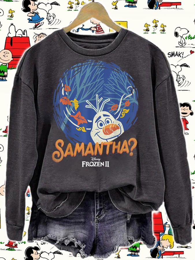 Disney Frozen 2 Olaf Samantha Circle Portrait t-shirt sweatshirt