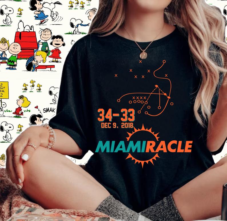 Original Miami Dolphins Miracle t-shirt woman shirt