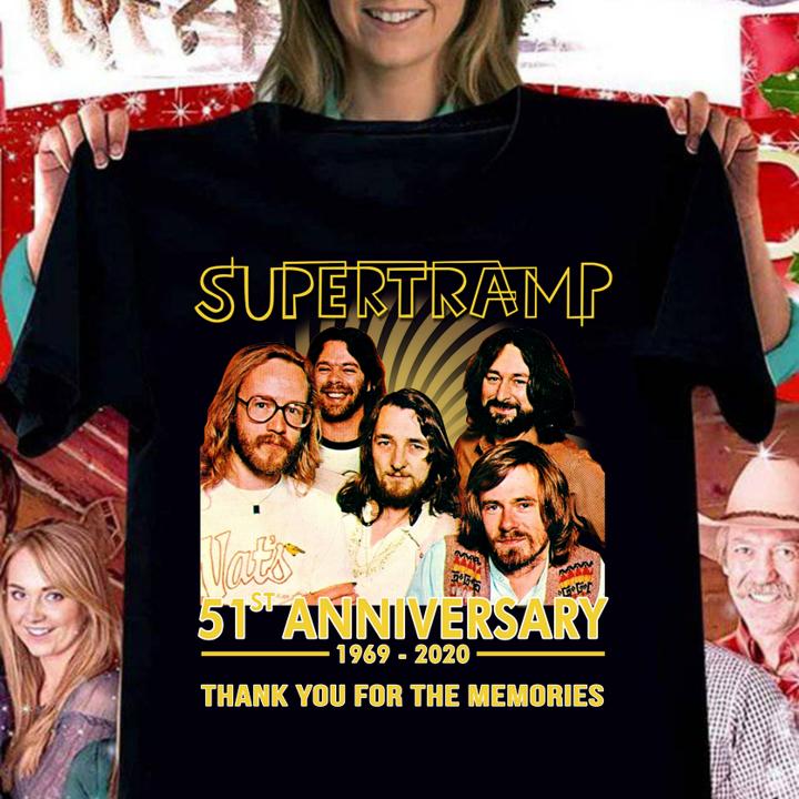 Supertramp 51st anniversary 1969-2020 thank you for the memories t-shirt woman shirt