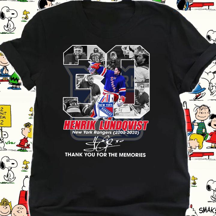 Thank You 30 Henrik Lundqvist New York Rangers 2005-2020 Signature-Recovered t-shirt shirt