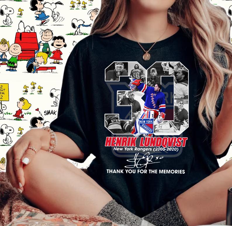 Thank You 30 Henrik Lundqvist New York Rangers 2005-2020 Signature-Recovered t-shirt woman shirt