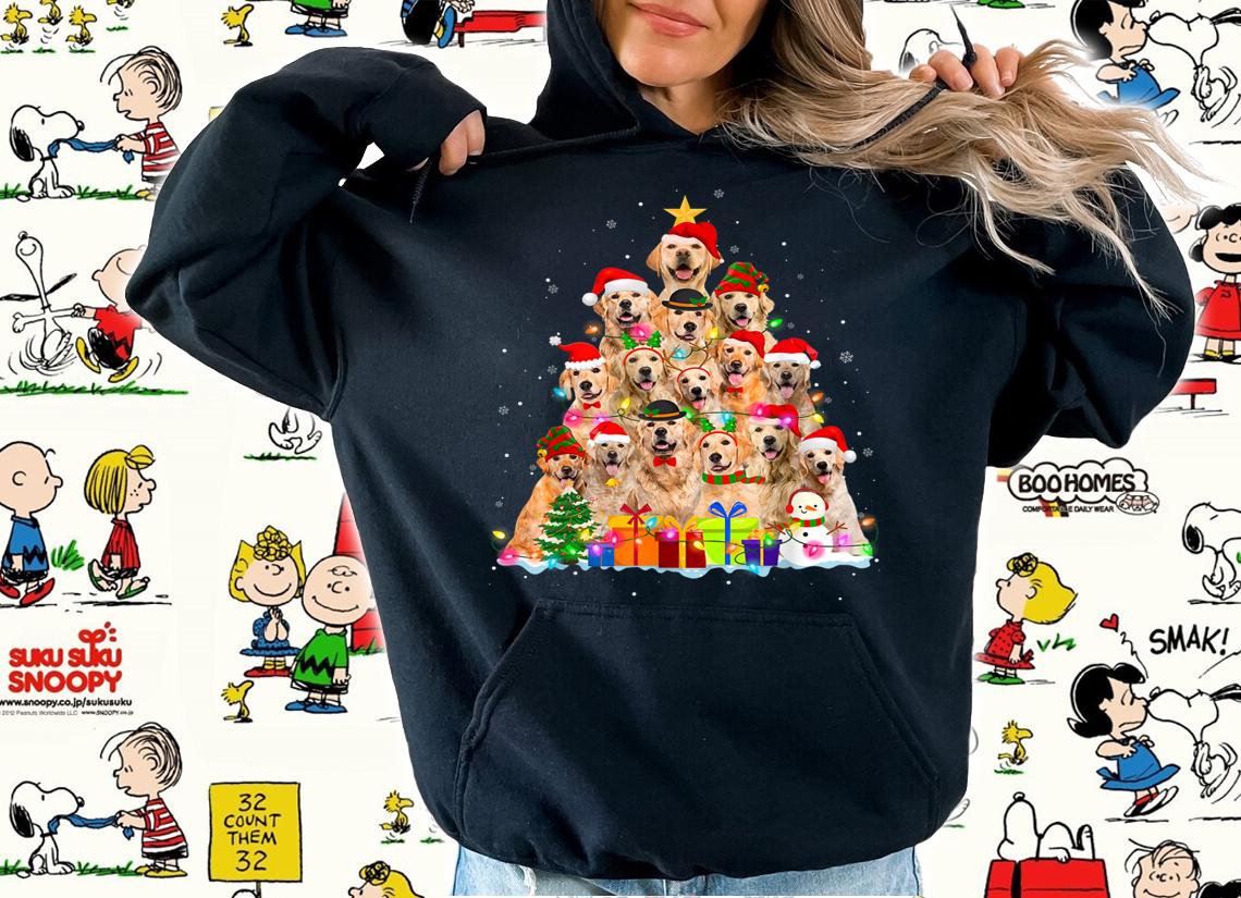 Golden Retriever Christmas Tree Xmas Gift Dog LoverGolden Retriever Christmas Tree Xmas Gift Dog Lover t-shirt hoodie