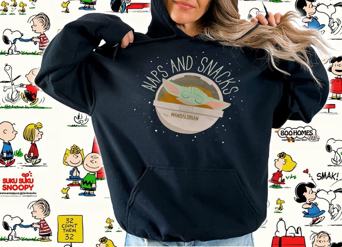 Official Naps And Snacks Baby Yoda t-shirt hoodie