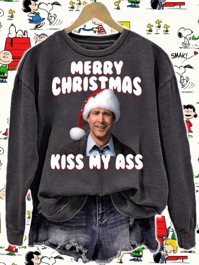 Chevy Chase Merry Christmas Kiss My Ass t-shirt sweatshirt
