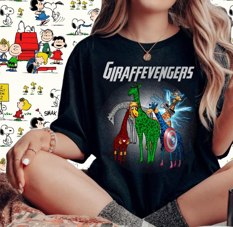 Marvel Avengers Endgame Giraffevengers Giraffe t-shirt woman shirt