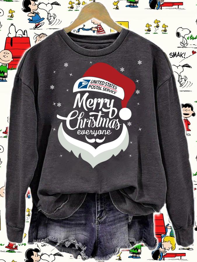 Santa Postal Worker Merry Christmas United States Postal Service t-shirt sweatshirt