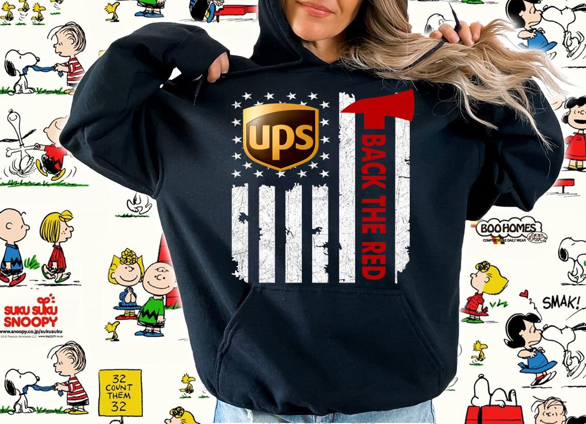 UPS Back The Red American Flag Independence Day t-shirt hoodie