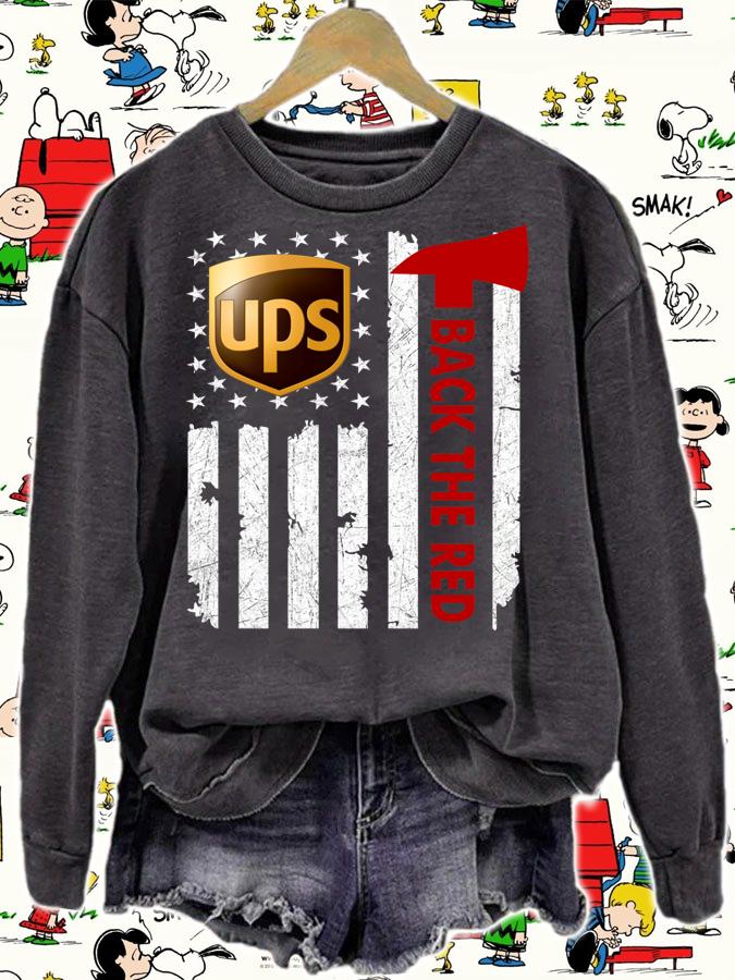 UPS Back The Red American Flag Independence Day t-shirt sweatshirt