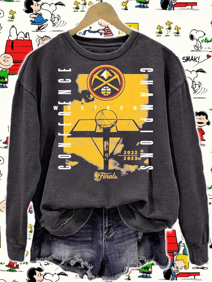 Denver Nuggets 2022-2023 Western Conference Champions Free Throw Courtside t-shirt sweatshirt