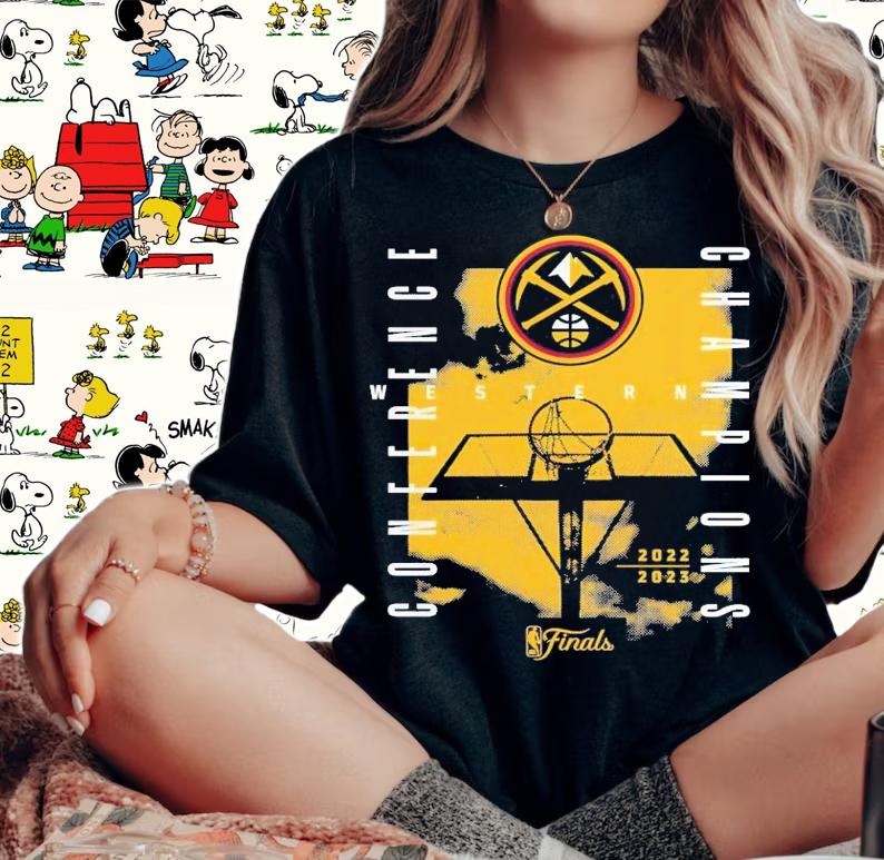Denver Nuggets 2022-2023 Western Conference Champions Free Throw Courtside t-shirt woman shirt