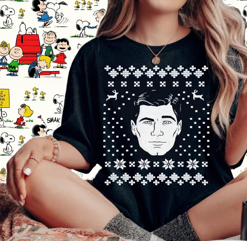 An Archer Christmas Pattern shirt t-shirt woman shirt