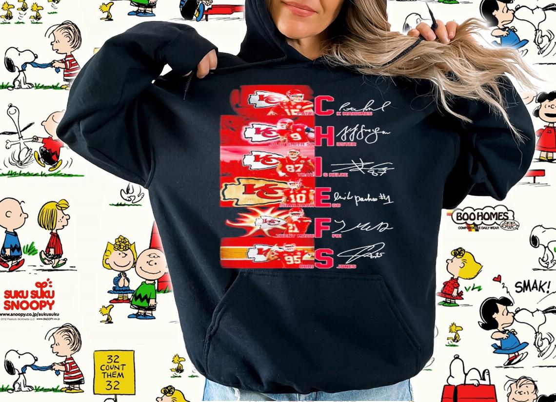 Chiefs players name signatures shirt t-shirt hoodie
