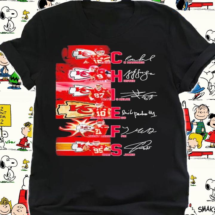 Chiefs players name signatures shirt t-shirt shirt