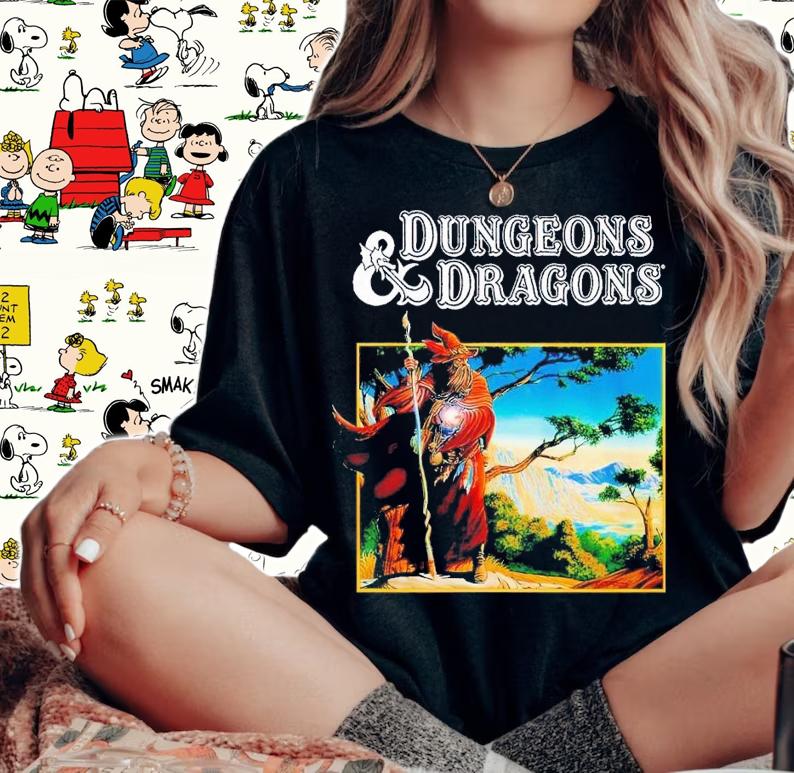 Dungeons and Dragons wizard shirt t-shirt woman shirt