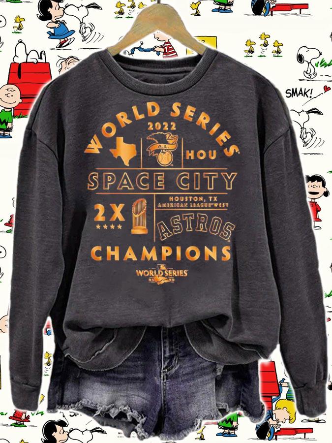 Houston Astros Two-Time World Series Champions Gold Luxe 2022 T-Shirt t-shirt sweatshirt