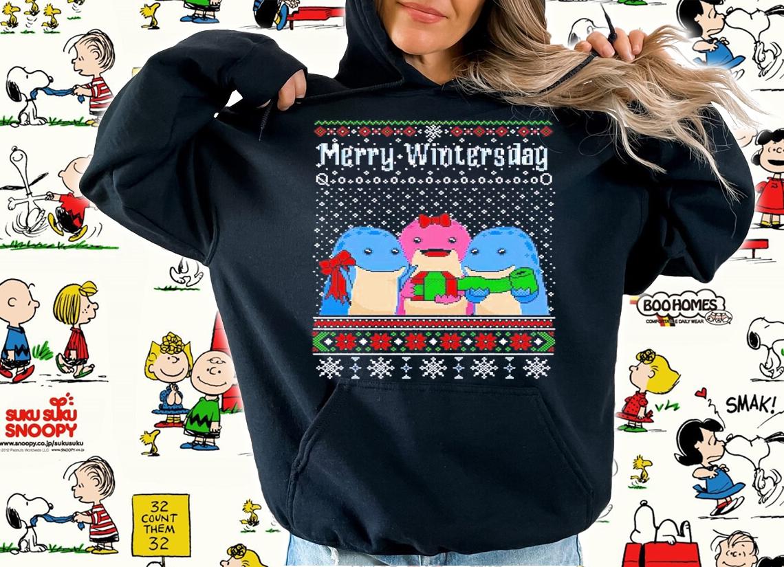 Merry Wintersday ugly Christmas shirt t-shirt hoodie