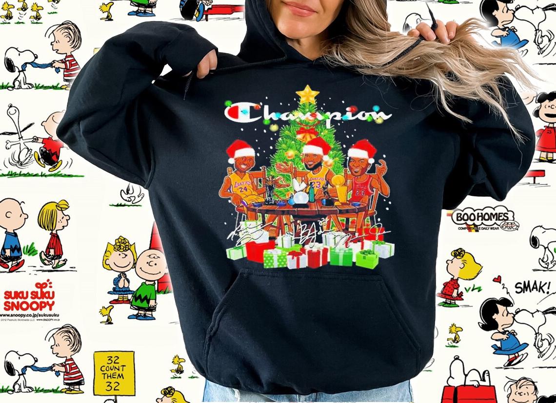 Michael Jordan Vs LeBron James And Kobe Bryant Christmas Party Cup Shirt t-shirt hoodie