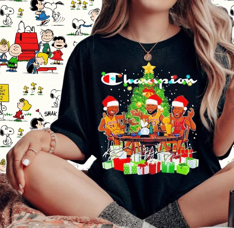 Michael Jordan Vs LeBron James And Kobe Bryant Christmas Party Cup Shirt t-shirt woman shirt