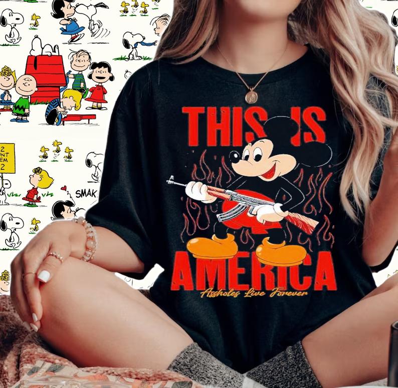 Mickey mouse this is America shirt t-shirt woman shirt