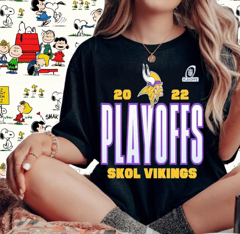 Minnesota Vikings 2022 NFL Playoffs Our Time shirt t-shirt woman shirt