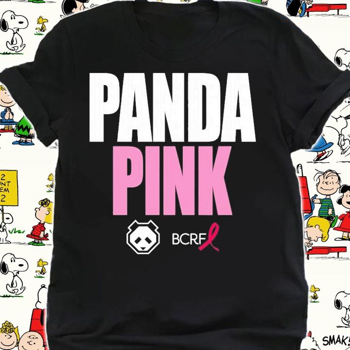 Panda Pink BCRF Black T-Shirt t-shirt