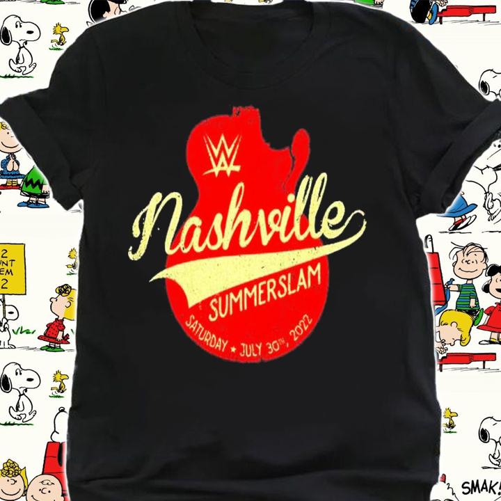 Black WWE SummerSlam 2022 Nashville Guitar shirt t-shirt shirt