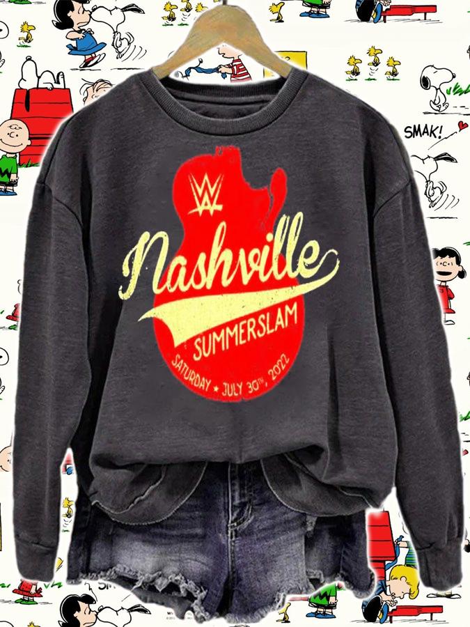 Black WWE SummerSlam 2022 Nashville Guitar shirt t-shirt sweatshirt