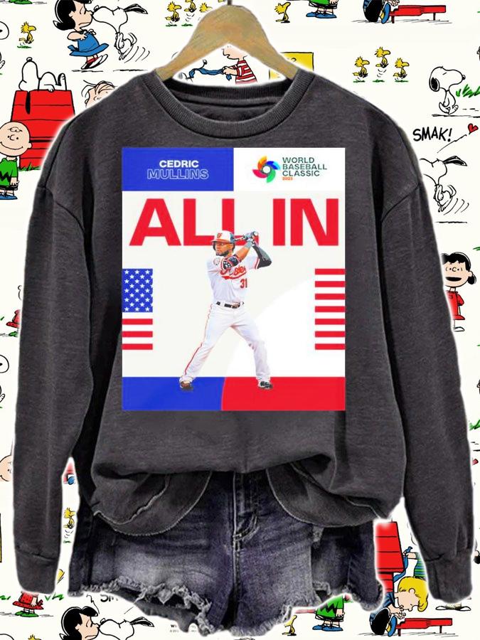 Cedric Mullins All In 2023 World Baseball Classic Shirt t-shirt
