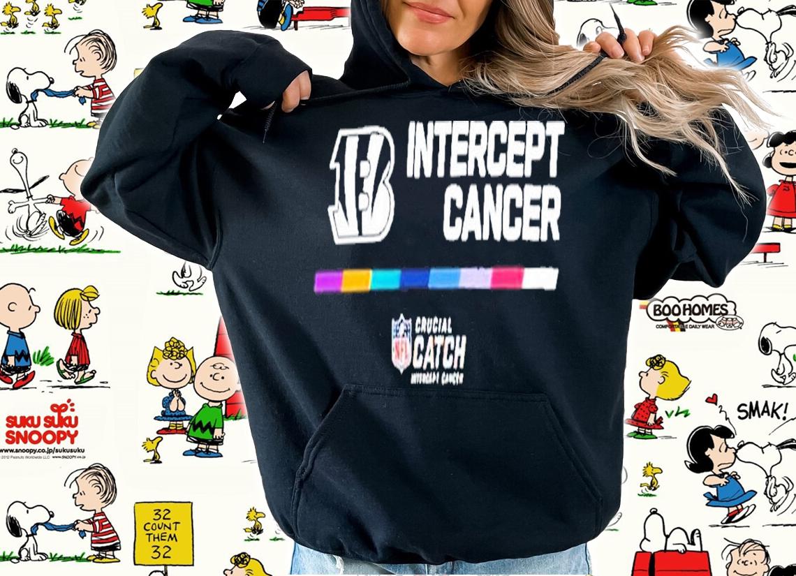 Cincinnati Bengals Intercept Cancer NFL Crucial Catch 2022 Shirt t-shirt