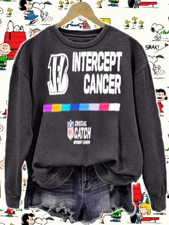 Cincinnati Bengals Intercept Cancer NFL Crucial Catch 2022 Shirt t-shirt