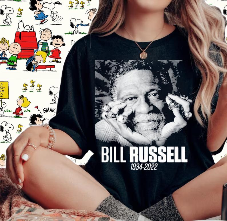 RIP Bill Russell 1934-2022 Boston Celtics NBA Shirt t-shirt woman shirt