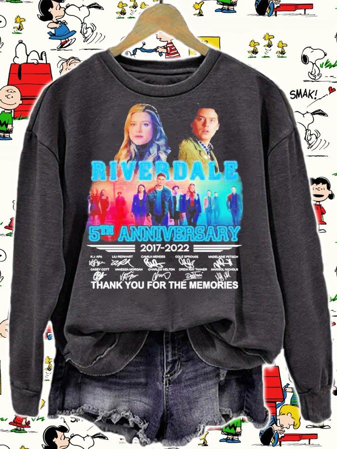 Riverdale 5th anniversary 2017 2022 thank you for the memories shirt t-shirt