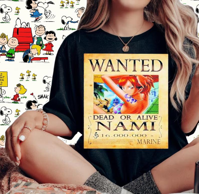 Anime Daniel Morales Wanted Dead Of Alive Nami Marine T-Shirt t-shirt