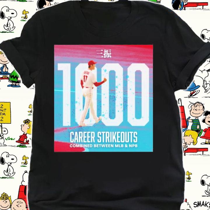 Shohei Ohtani 1000 Career Strikeouts MLB And NPB Shirt t-shirt shirt