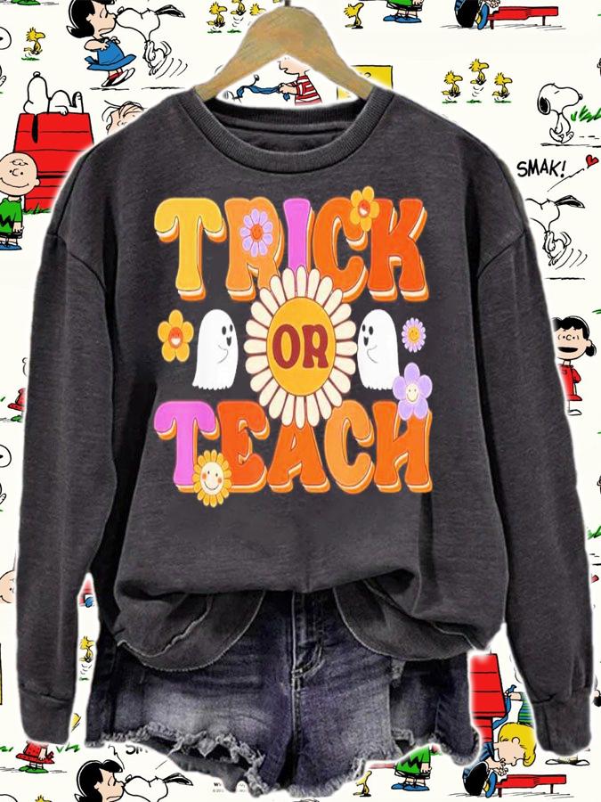 Teacher Halloween Trick Or Teach Ghost Teacher Halloween Shirt t-shirt sweatshirt
