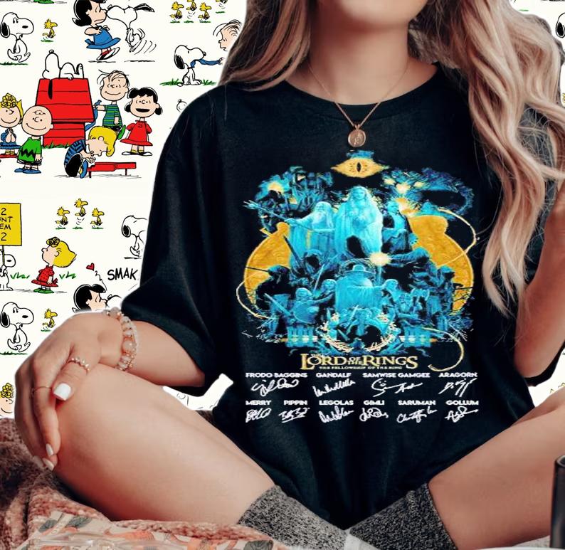 The Lord of the Rings The Fellowship of the Ring signatures shirt t-shirt