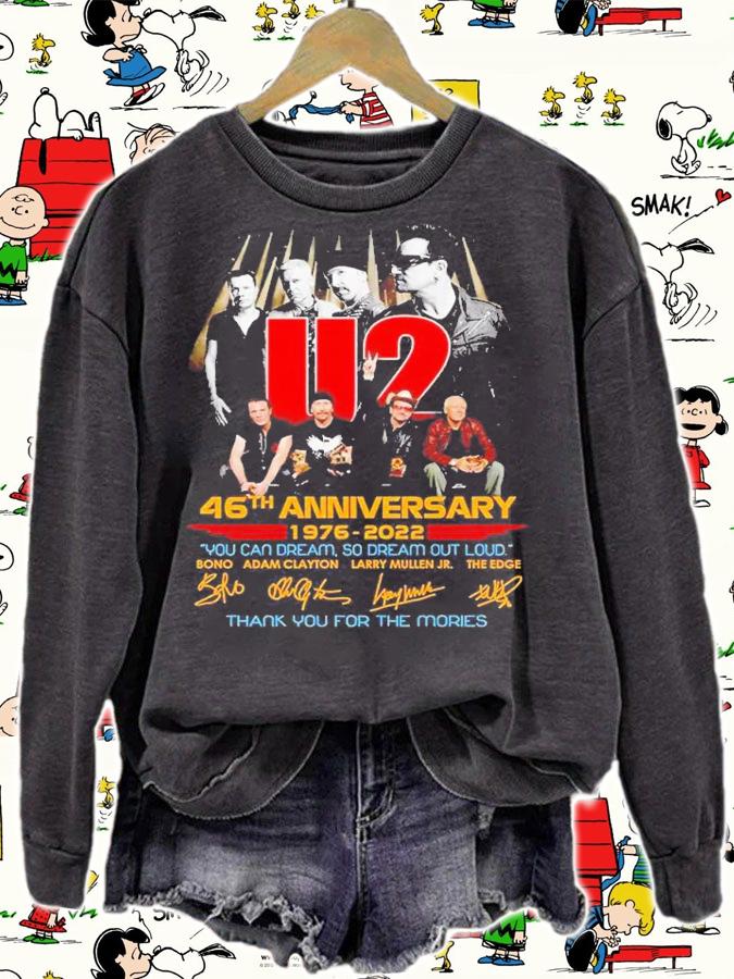 U2 46th anniversary 1976 2022 you can dream so dream out loud thank you for the memories t-shirt sweatshirt