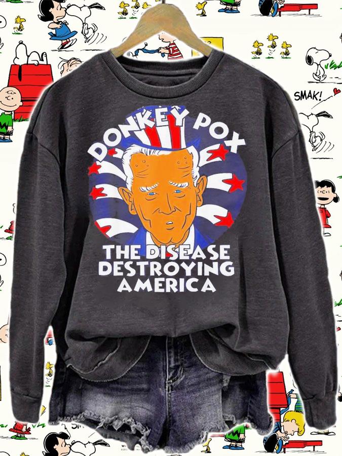 Donkey Pox The Disease Destroying America Political Biden T-Shirt t-shirt