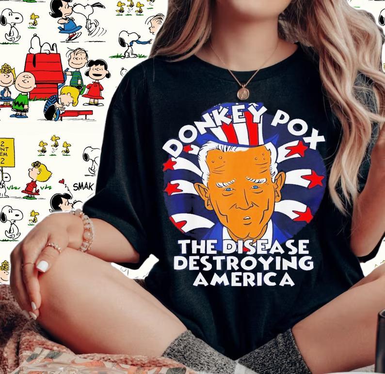 Donkey Pox The Disease Destroying America Political Biden T-Shirt t-shirt