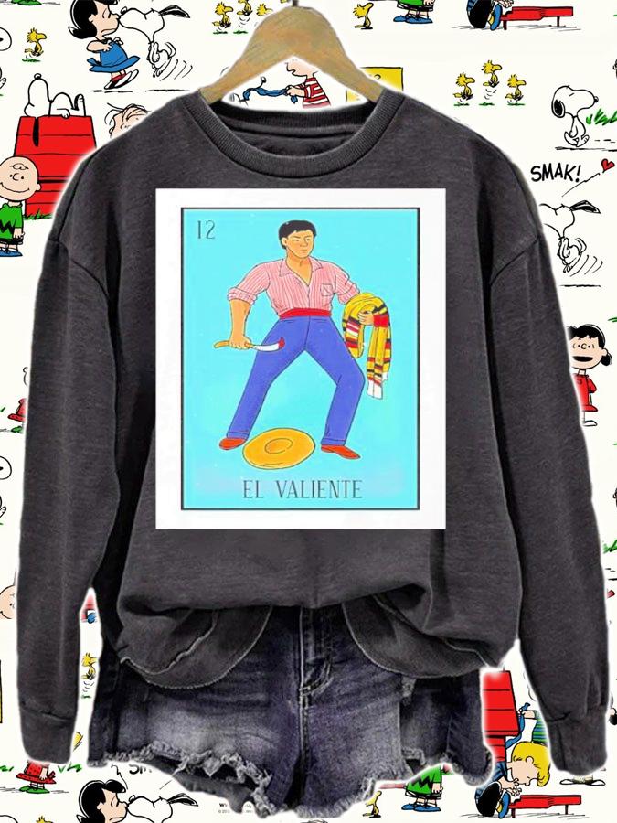 El Valiente Lottery Card Gift The Brave Card Mexican Lottery Shirt t-shirt sweatshirt