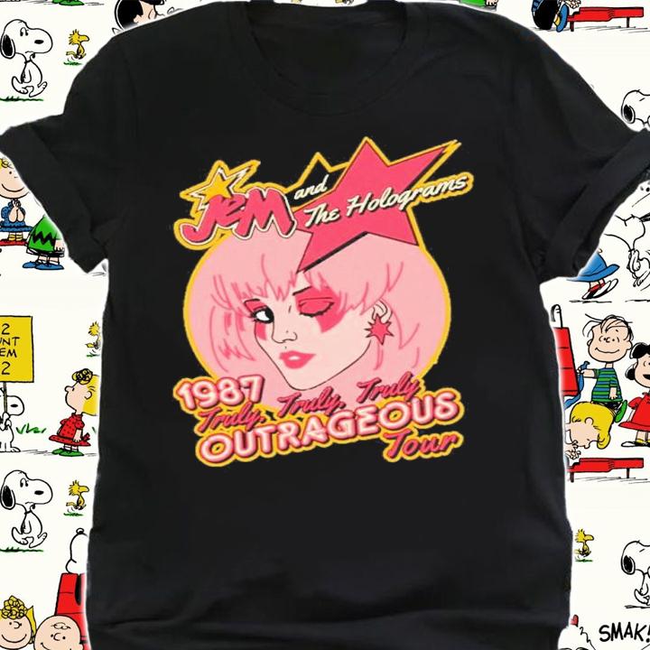 Jem And The Holograms Tour Distressed Cartoon Shirt t-shirt shirt