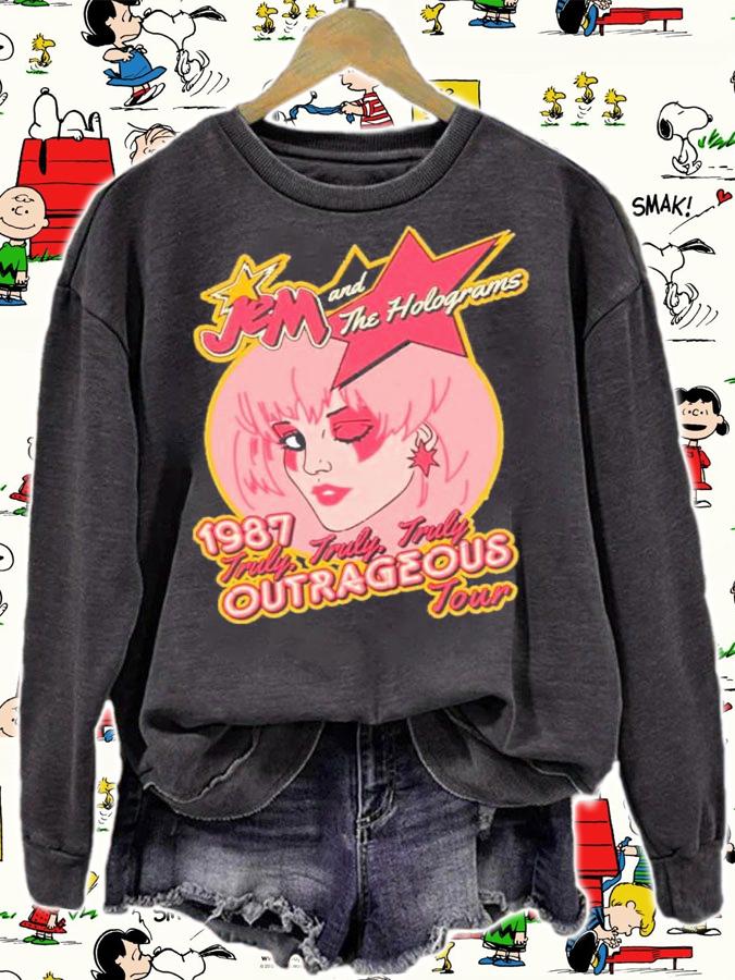 Jem And The Holograms Tour Distressed Cartoon Shirt t-shirt sweatshirt