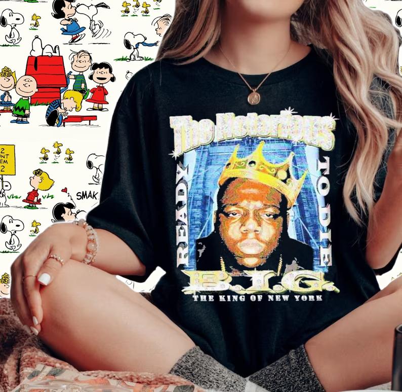 Mister Mens Biggie Smalls Crown Shirt t-shirt woman shirt