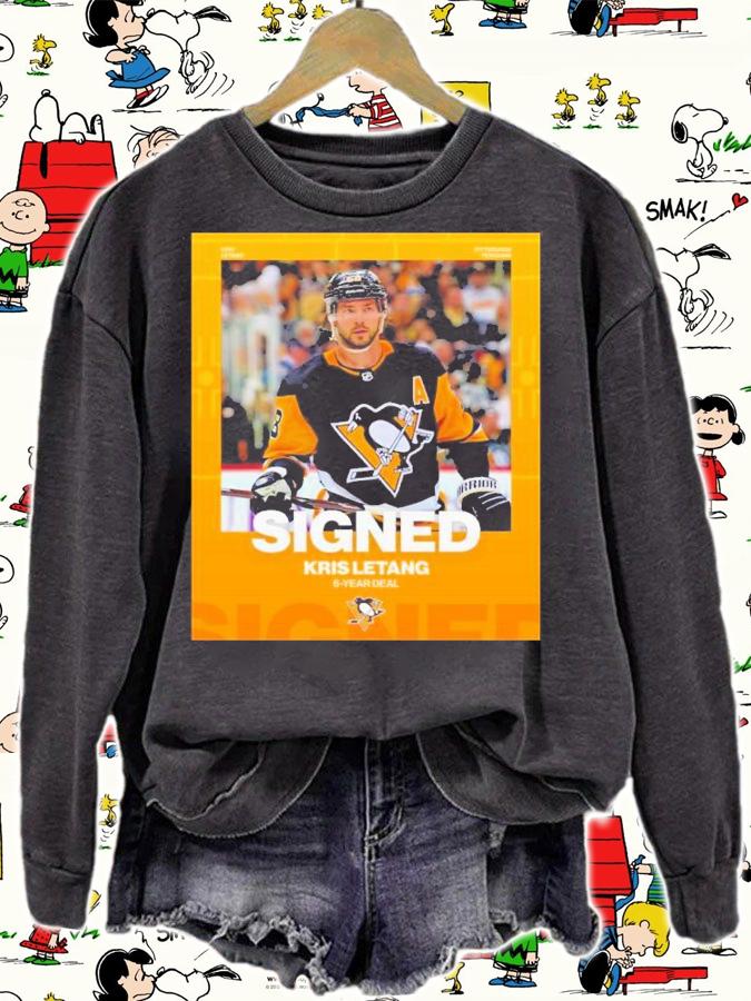Signed Kris Letang Pittsburgh Penguins 6-Year Deal Shirt t-shirt sweatshirt