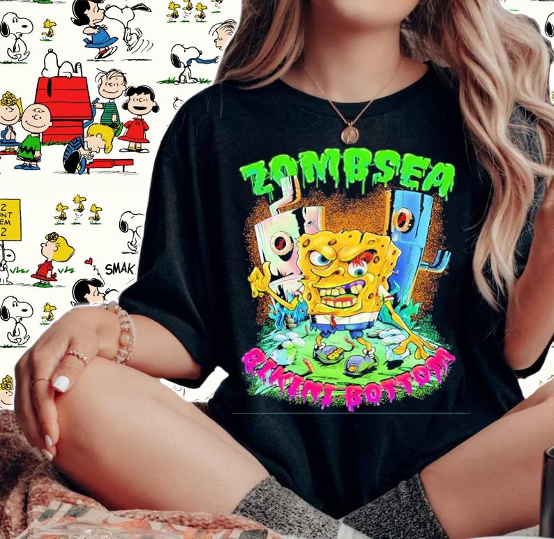 SpongeBob zombsea bikini bottom shirt t-shirt