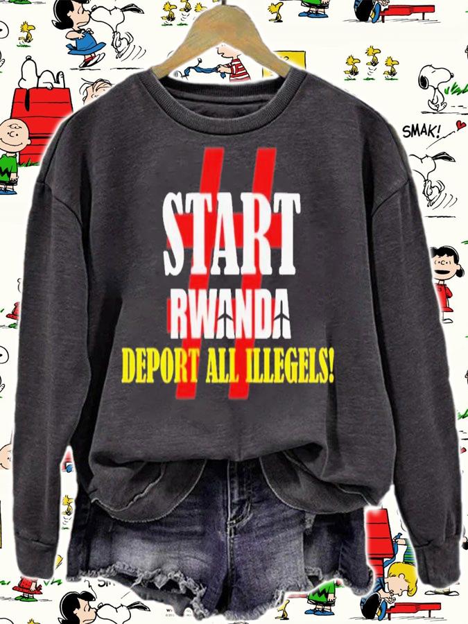 Start Rwanda Deport All Illegels T-Shirt t-shirt