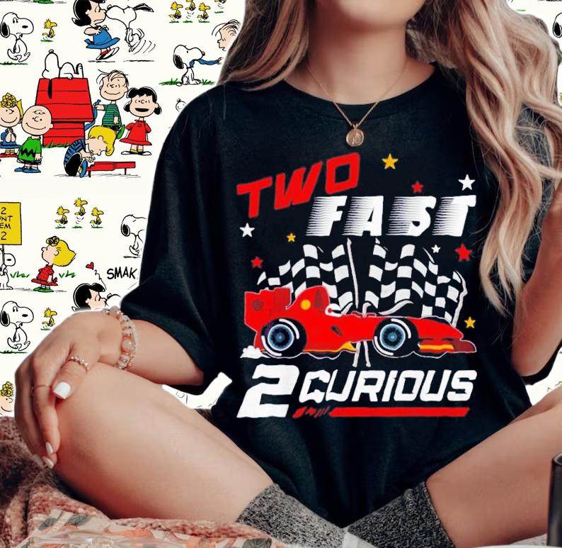 Two Fast 2 Curious Birthday Decorations 2nd Bday 2020 shirt t-shirt woman shirt